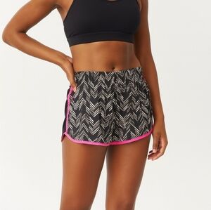 VICTORIA SECRET Sport The Player Short‎ Athletic Lined Black Hot Pink Running,Sm